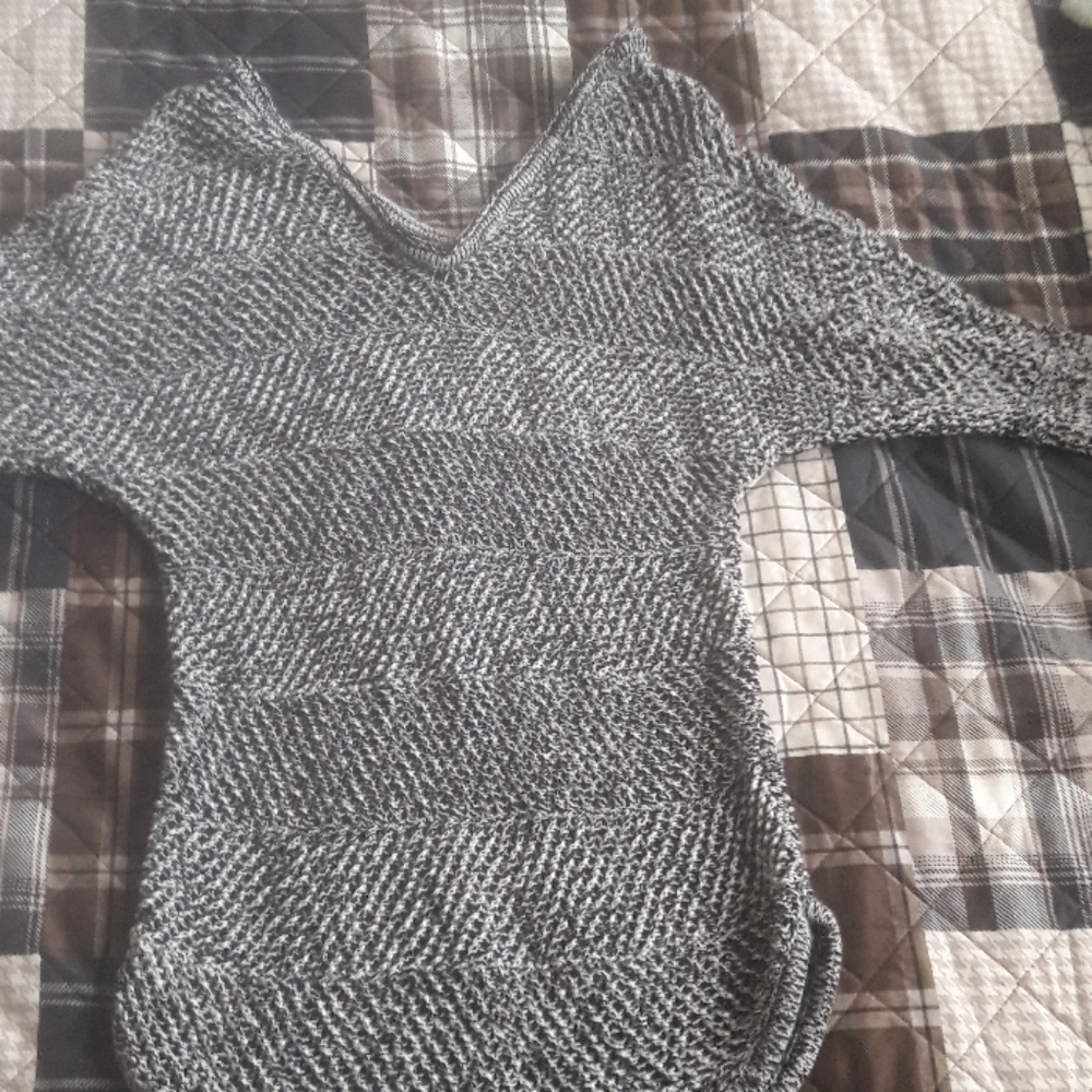 Black and grey sweater
